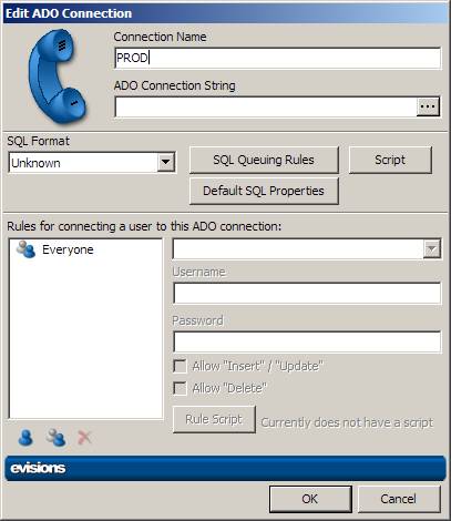 Edit ADO Connection - Connection Name should be Server_PROD, not PROD